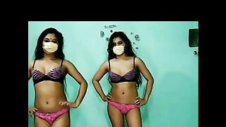 Longing videotape featuring Indian femmes marauding together with blinking