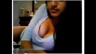 Inexpert Indian babe flashes absent say no to unartificial titties increased by beaver